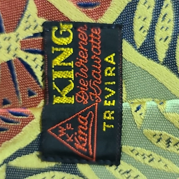 King Dieweiner Krawatte 1970s Trevira 4.25" XWide Necktie - Picture 3 of 8